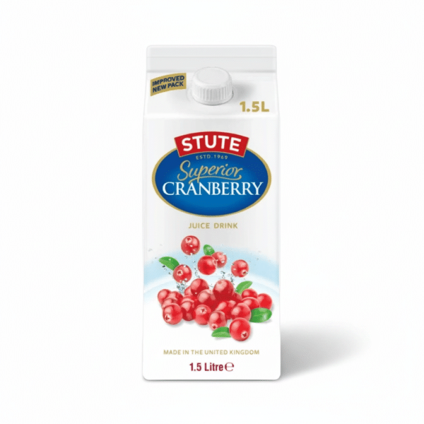 STUTE Superior Cranberry Juice Drink 1.5L Improved New Pack