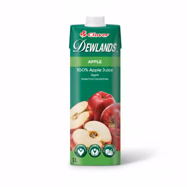 Clover Dewlands Apple 100% Apple Juice Made from concentrate 1L