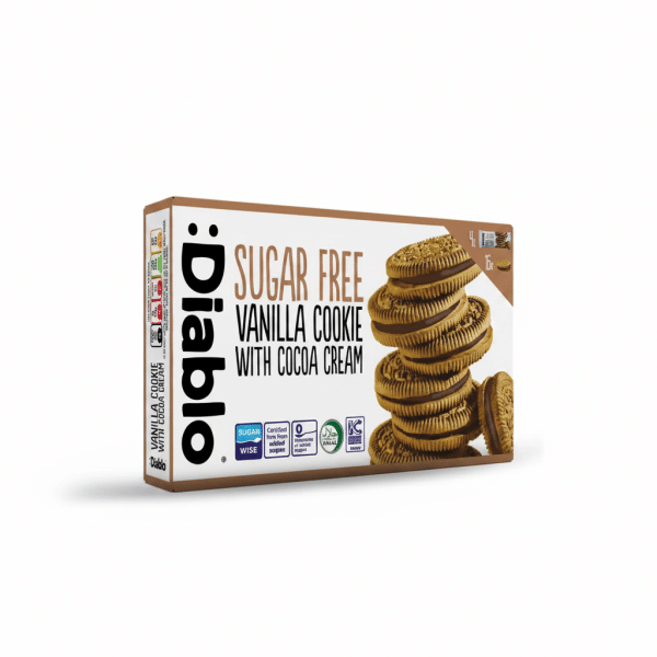 Diablo Sugar Free Vanilla Cookie With Cocoa Cream 176g