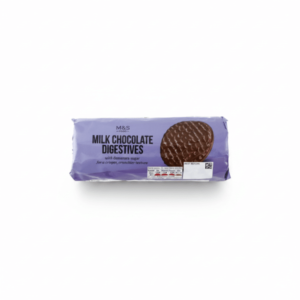 M&S Milk Chocolate Digestives with demerara sugar for a crisper crunchier texture 300g