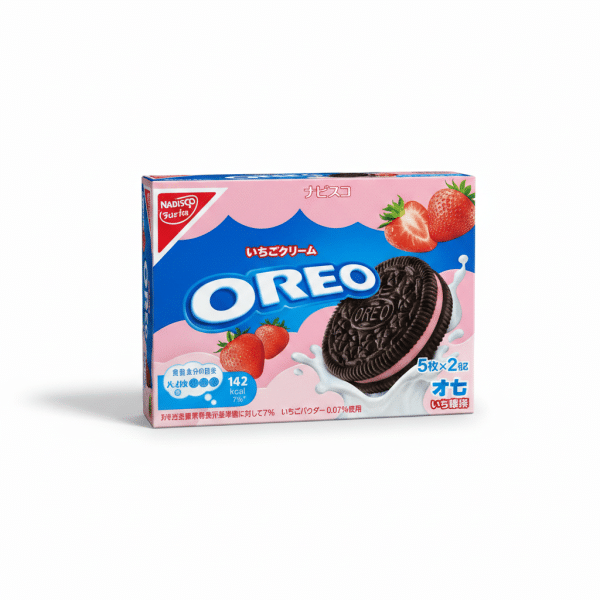 Nabisco Oreo Strawberry Cream Sandwich Cookies 120gm