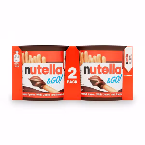 Nutella GO Hazelnut Chocolate Spread with Breadsticks Multipack 96g