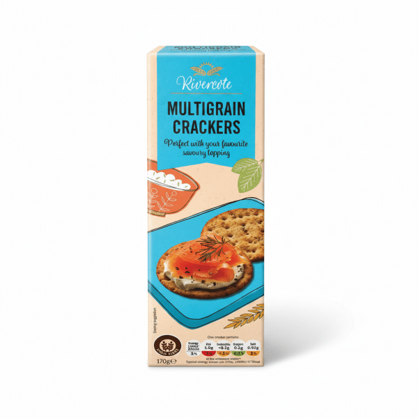 Rivercote Multigrain Crackers 170gm Savoury Topping