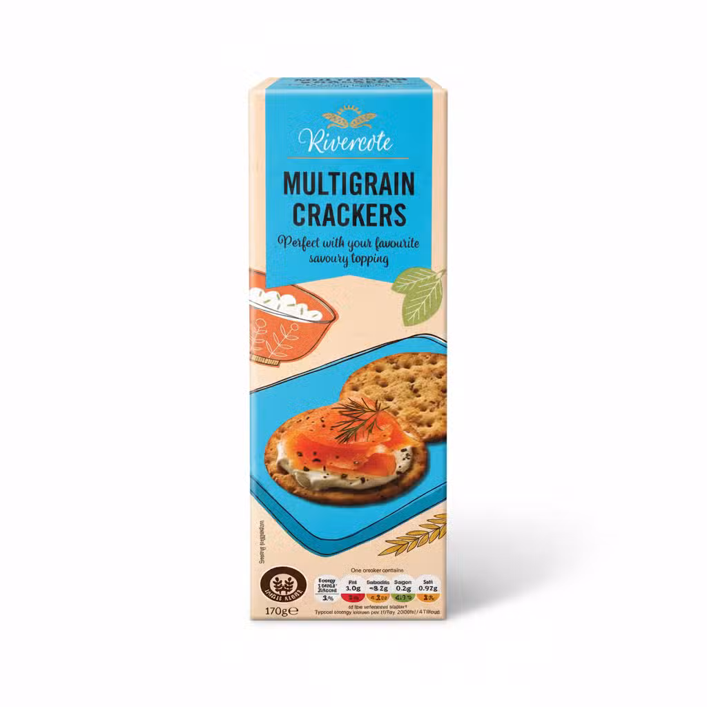 Rivercote Multigrain Crackers 170gm Savoury Topping