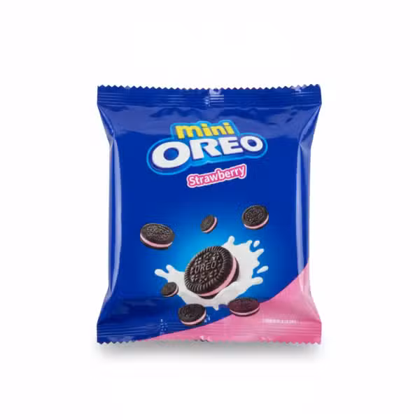 Oreo Mini Strawberry Sandwich Cookies 204gm