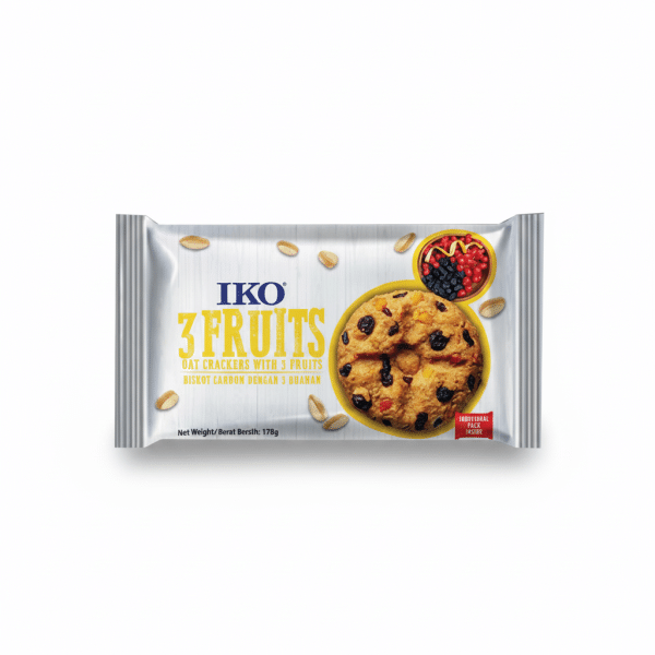 Iko 3 Fruits Oat Crackers 178gm
