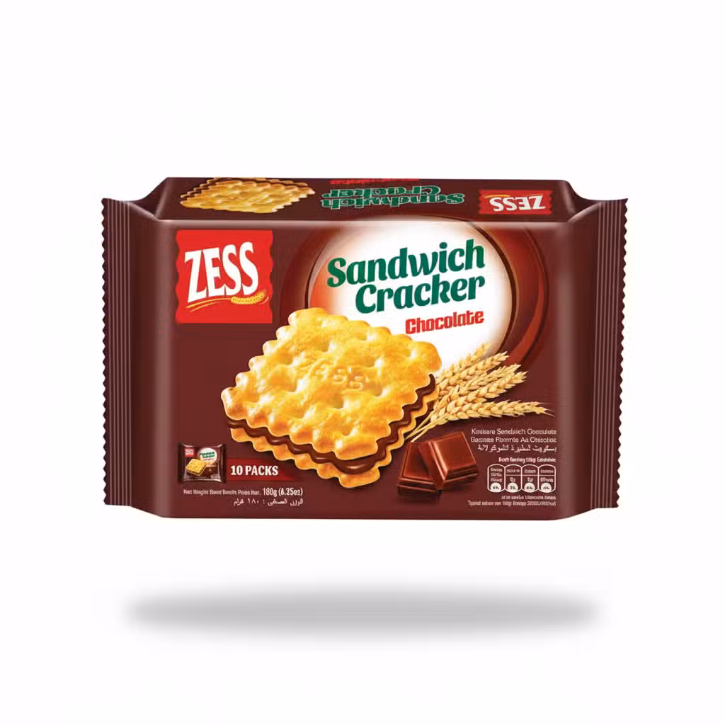 Zess Sandwich Cracker Chocolate 180g