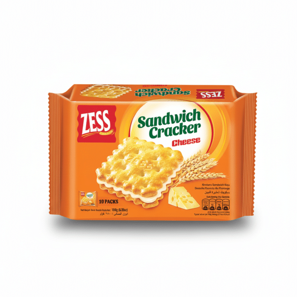 Zess Sandwich Cracker Cheese 180gm 10 Packs