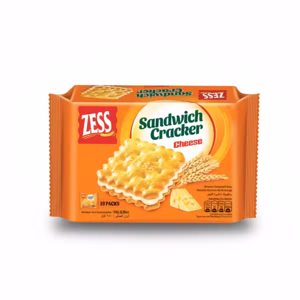Zess Sandwich Cracker Cheese 180gm 10 Packs