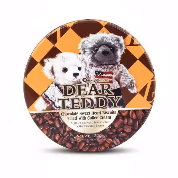 Mais Foods Dear Teddy Chocolate Sweet Heart Biscuits Filled With Coffee Cream 150gm