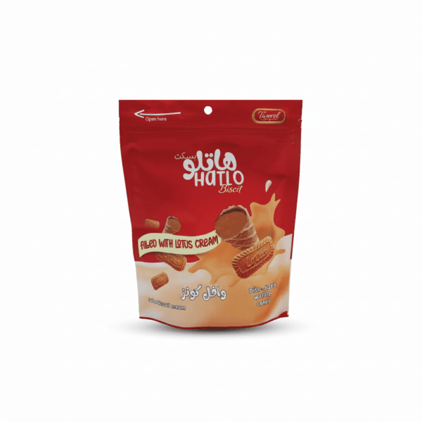 Taverel Hatlo Biscit Cream Lotus Cream Bite-sized Waffle Cones 100gm