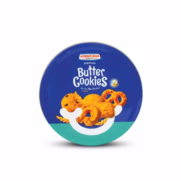 Americana Premium Butter Cookies Blue Tin 454gm