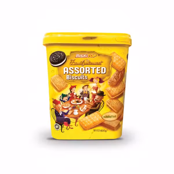 Biskitop Family Moment Assorted Biscuits 600gm Yellow