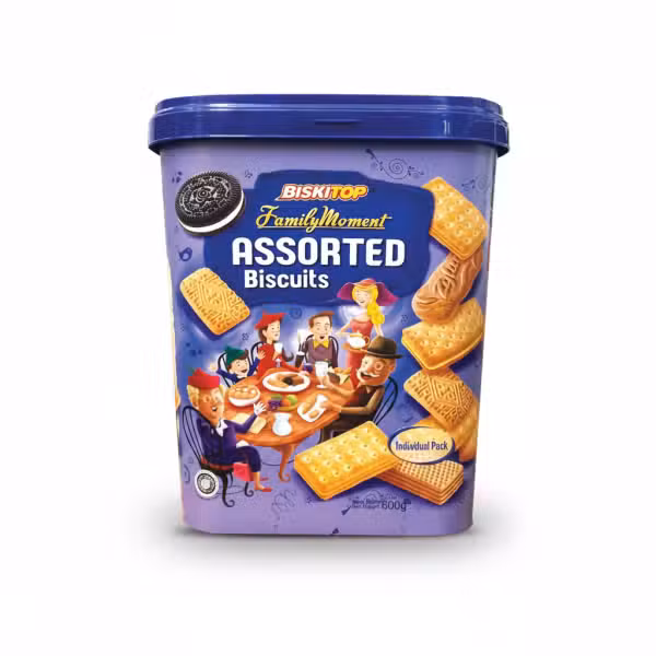 Biskitop Family Moment Assorted Biscuits 600gm Blue