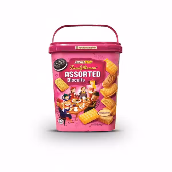 Biskitop Family Moment Assorted Biscuits 600gm Pink