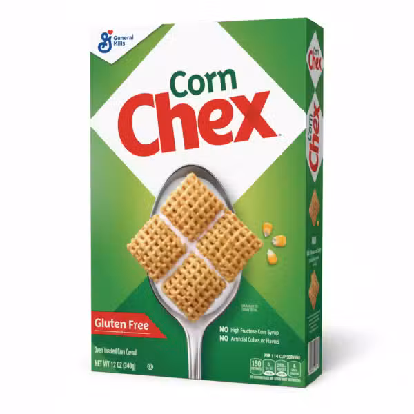 General Mills Corn Chex Gluten Free Oven Toasted Corn Cereal 340g