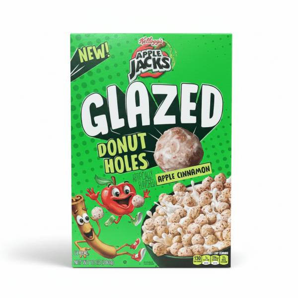 Kellogg's Apple Jacks Glazed Donut Holes Apple Cinnamon Cereal 10oz