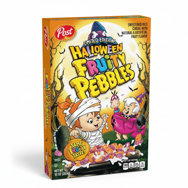 Post Fruity Pebbles Limited Edition Halloween Sweetened Rice Cereal 10 OZ
