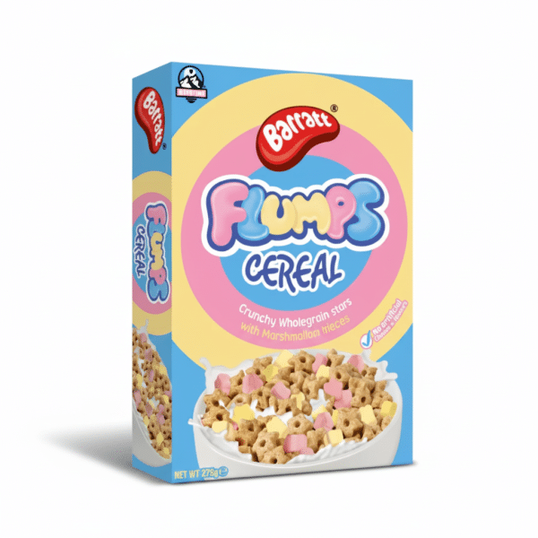 Barratt Flumps Cereal 275gm Crunchy Wholegrain stars with Marshmallow pieces