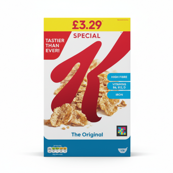 Kellogg's Special K The Original Cereal High Fibre Vitamins B6 B12 D Iron 440gm