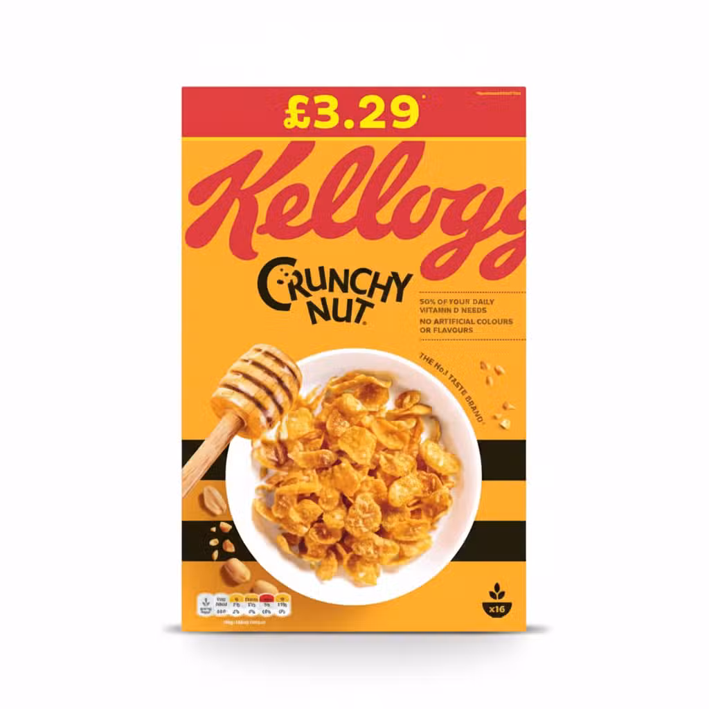 Kellogg's Crunchy Nut Cornflakes 460gm Honey Flavour No Artificial Colours
