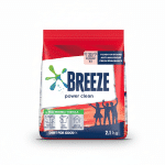 Breeze Power Clean Detergent Powder 2.1kg Tough on Stains Anti-Malodour Fresh Fragrance