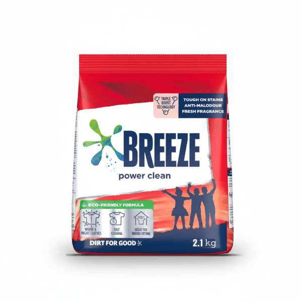 Breeze Power Clean Detergent Powder 2.1kg Tough on Stains Anti-Malodour Fresh Fragrance