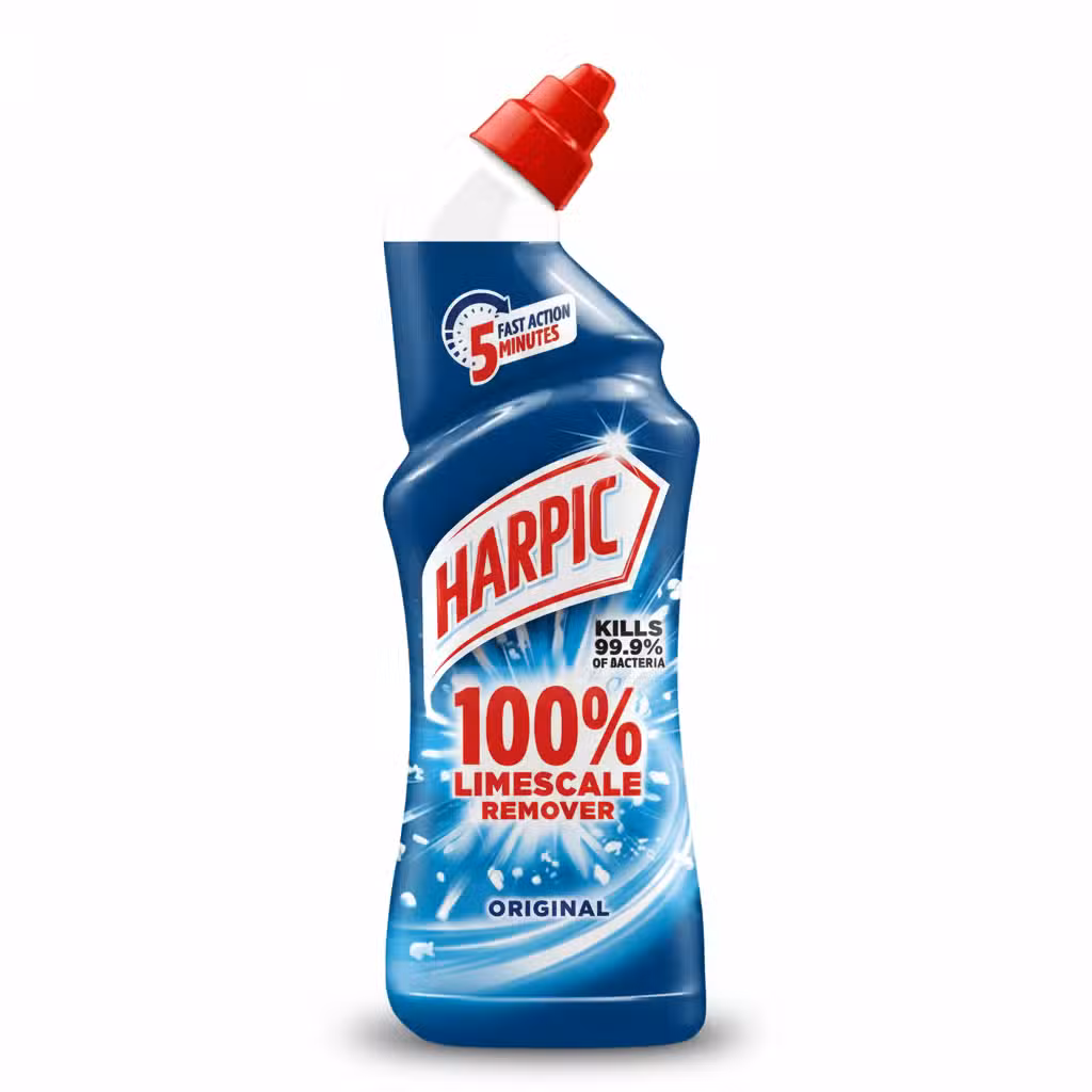 Harpic Limescale Remover Original 750ml Fast Action Kills 99.9% Bacteria