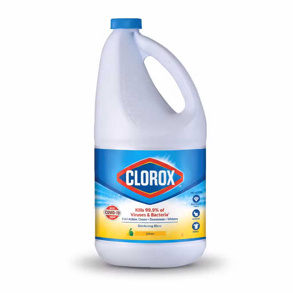 Clorox Disinfecting Bleach Lemon 2L Kills 99.9% of Viruses and Bacteria