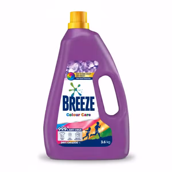 Breeze Colour Care Liquid Detergent 3.6kg 99.9% Anti-Virus