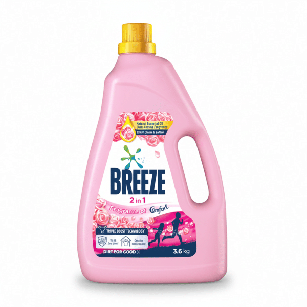 Breeze 2 in 1 Fragrance of Comfort Liquid Detergent 3.6kg Triple Boost Technology