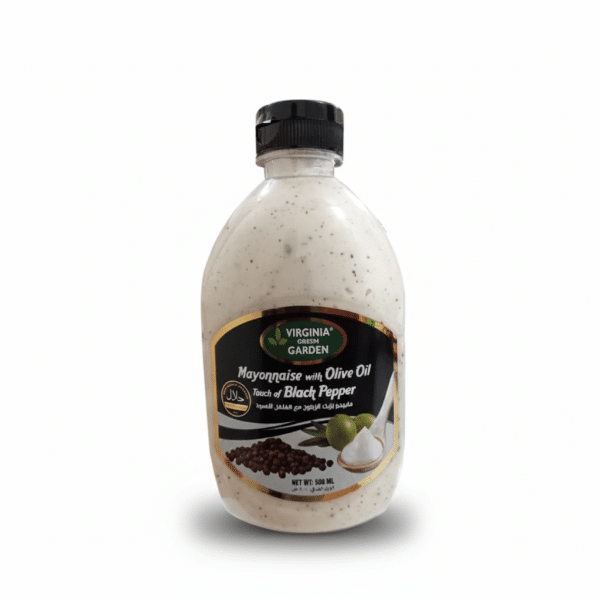 Virginia Green Garden Mayonnaise with Olive Oil Touch of Black Pepper 500ml