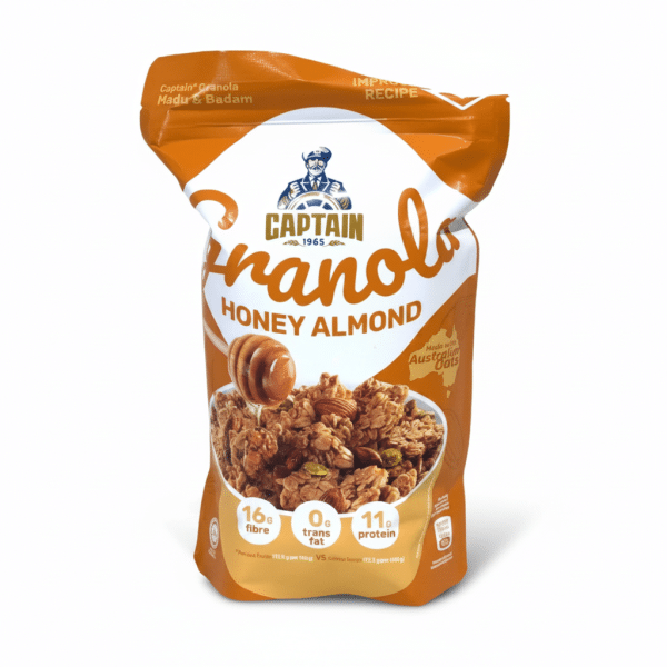 Captain Granola Honey Almond 200g Made with Australian Oats
