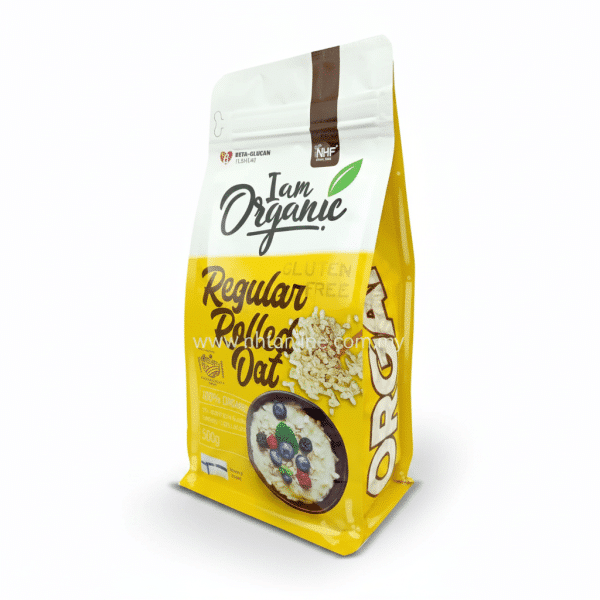 NHF I Am Organic Rolled Oats 500gm Gluten Free