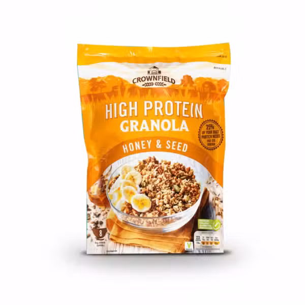 Crownfield High Protein Granola Honey & Seed 400gm