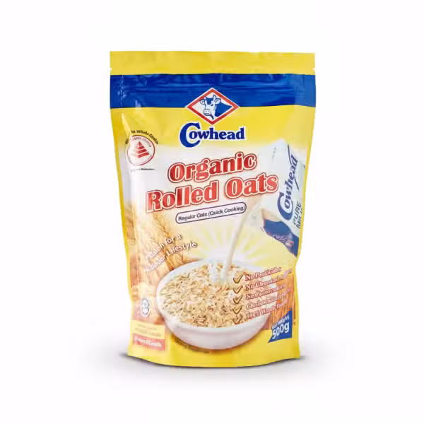 Cowhead Organic Rolled Oats 500gm Quick Cooking