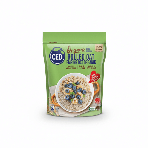 CED Rolled Oat Emping Oat Organik 450gm High In Dietary Fibre Rich In Protein Source Of Beta Glucan