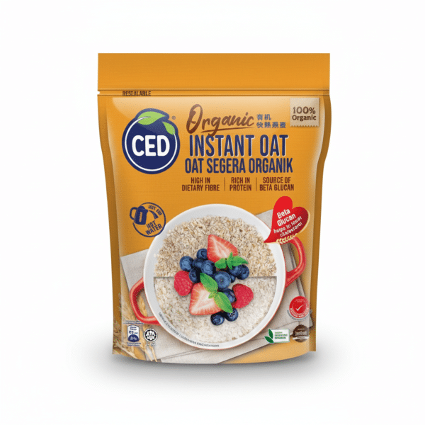 CED Organic Instant Oat Segera Organik 450gm High in Dietary Fibre Rich in Protein Source of Beta Glucan