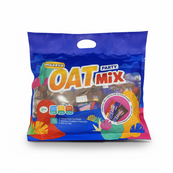 Mazzex Oat Party Mix Original and Chocolate Flavors 400gm Whole Grain Rich in Fiber