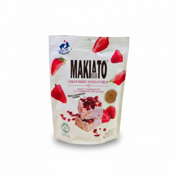 Twinfish Makiato Strawberry Nougat Crisp 150gm Added Strawberry Crumbs