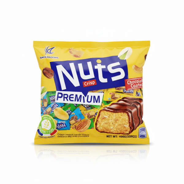 Amour&Sons Nuts Crisp Premium Chocolate Coated 400g 50pcs