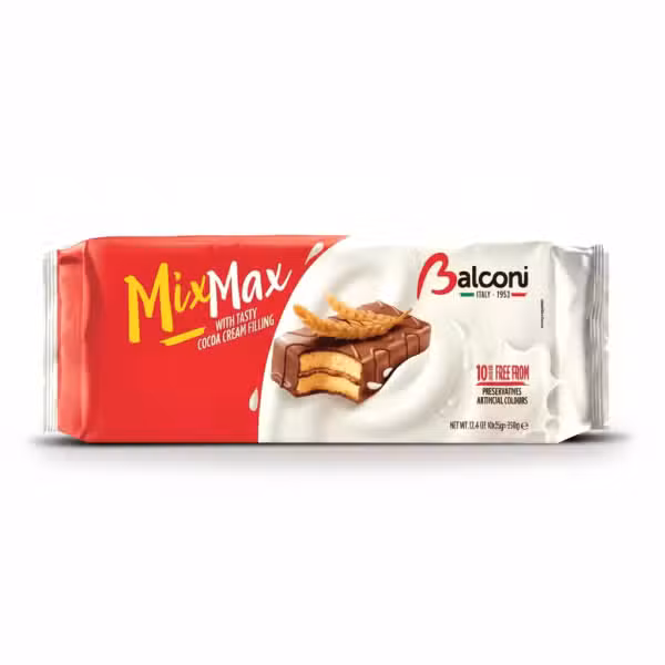 Balconi Mix Max Tasty Cocoa Cream Filling Cake 350gm