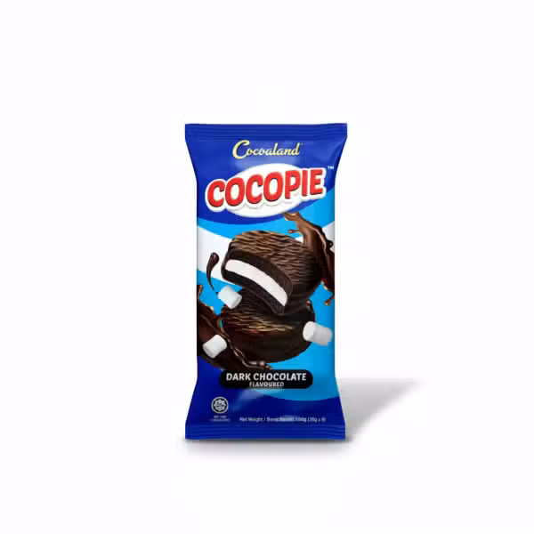 Cocoland Cocopie Dark Chocolate Flavoured Marshmallow Sandwich Cookies 150g