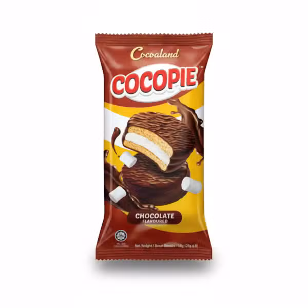 Cocoland Cocopie Chocolate Flavoured Marshmallow Snack 155g