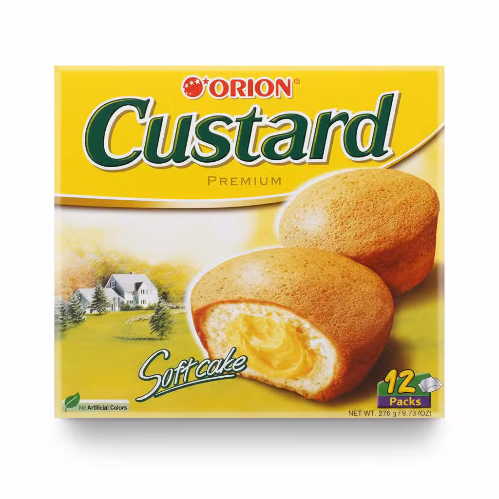 Orion Custard Premium Soft Cake 12 Packs 276g