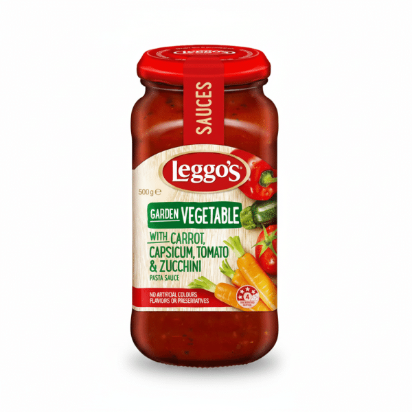Leggo's Garden Vegetable Pasta Sauce With Carrot Capsicum Tomato Zucchini 500g