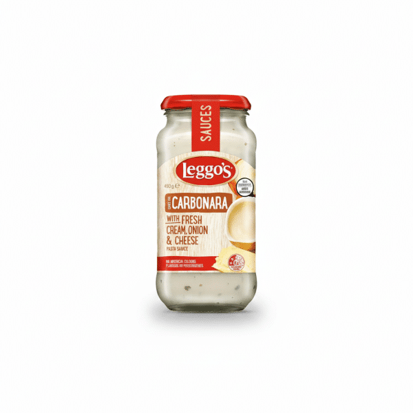 Leggo's Carbonara Pasta Sauce with Fresh Cream Onion & Cheese 490g