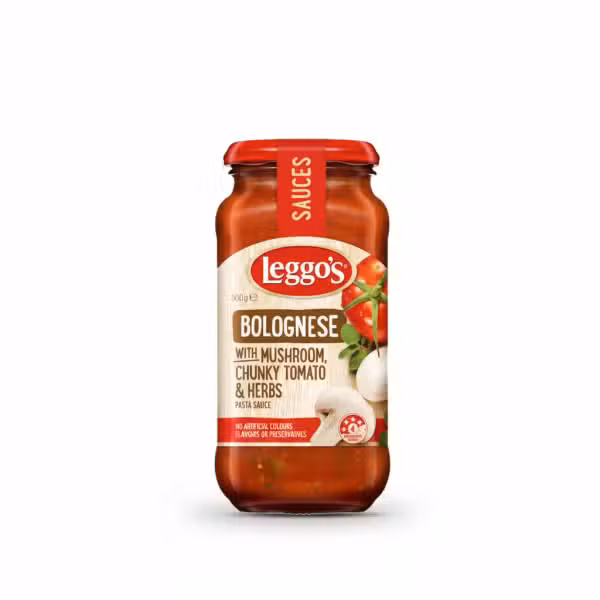Leggos Bolognese with Mushroom Chunky Tomato Herbs Pasta Sauce 500g