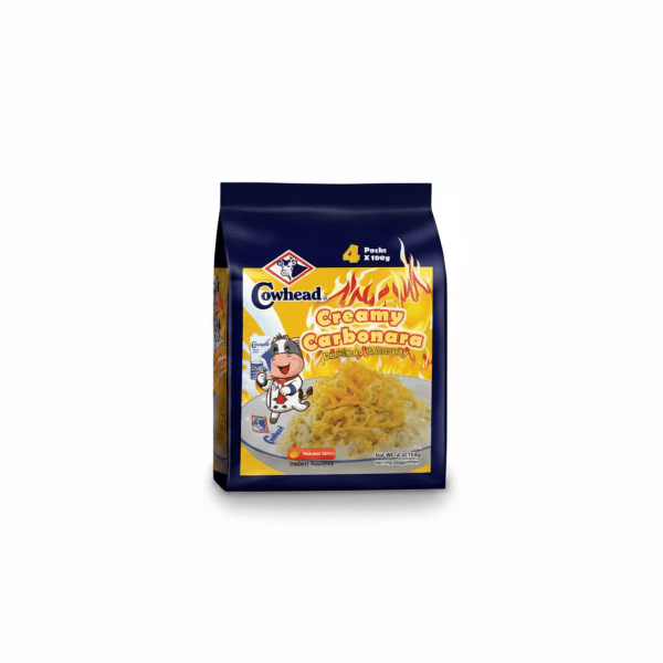 Cowhead Creamy Carbonara Instant Noodles 4 Packs X 100g