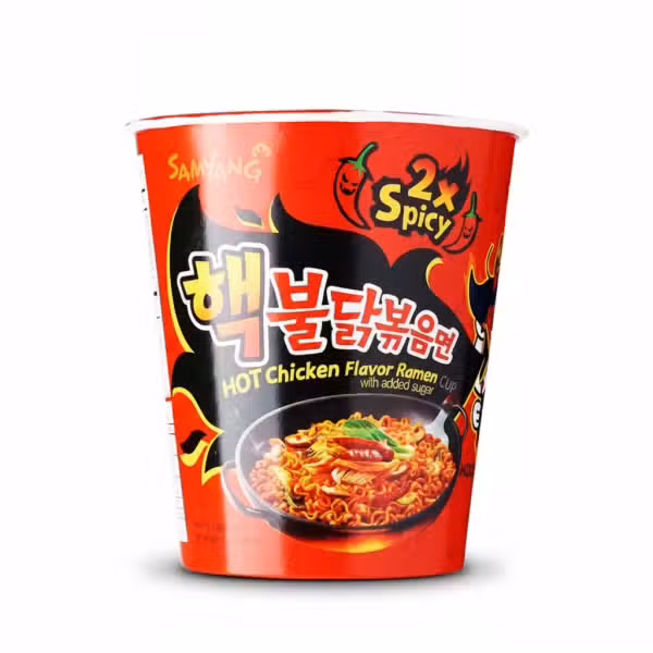 Samyang 2x Spicy Hot Chicken Flavor Ramen Cup Noodles 70gm